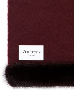 Cashmere Mink Shawl in Burgundy