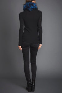 Lapel Cross-Through Collar in Sapphire