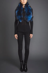 Lapel Cross-Through Collar in Sapphire