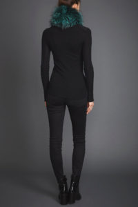 Lapel Cross-Through Collar in Soft Emerald