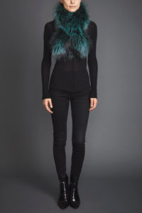 Lapel Cross-Through Collar in Soft Emerald