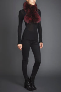 Lapel Cross-Through Collar in Soft-Ruby