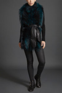 Nehru Collar Stole in Electric Teal