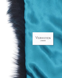 Nehru Collar Stole in Electric Teal