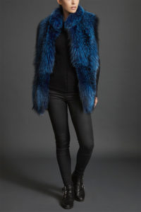 Nehru Collar Stole in Lapis Blue