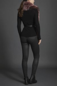 Nehru Collar Stole in Rose Quartz