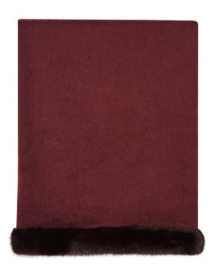 Cashmere Mink Shawl in Burgundy