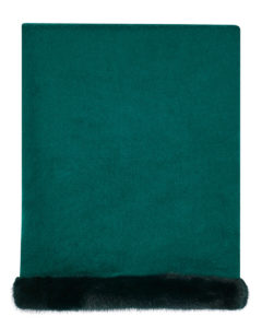 Cashmere Mink Shawl in Forest Green