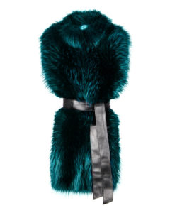 Nehru Collar Stole in Electric Teal
