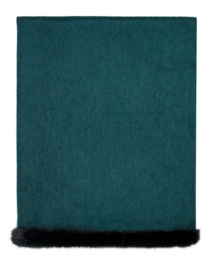 Cashmere Mink Shawl in Forest Green