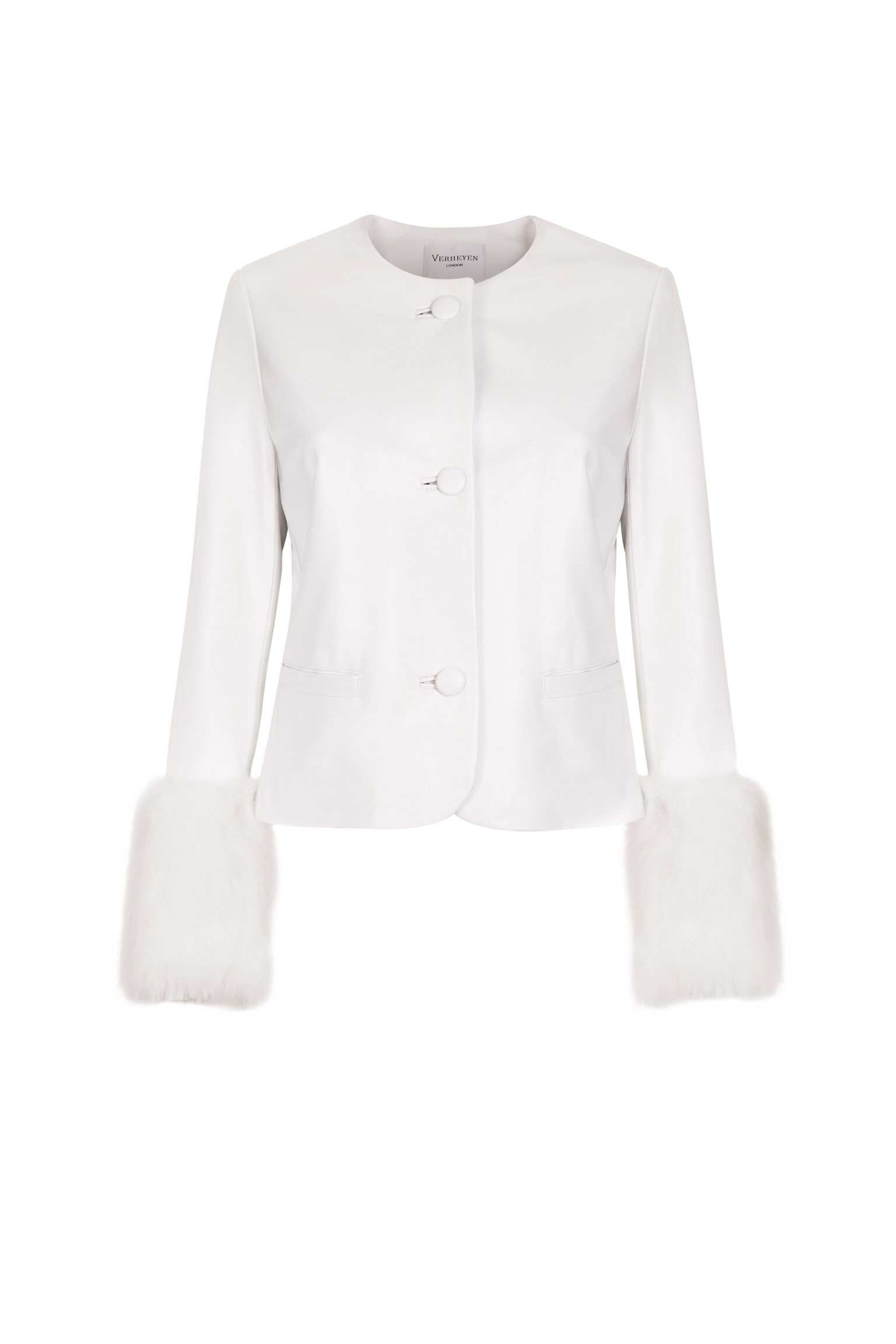 Vita Cropped Jacket in White