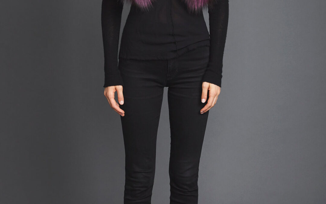 Lapel Cross-Through Collar in Deep Amethyst