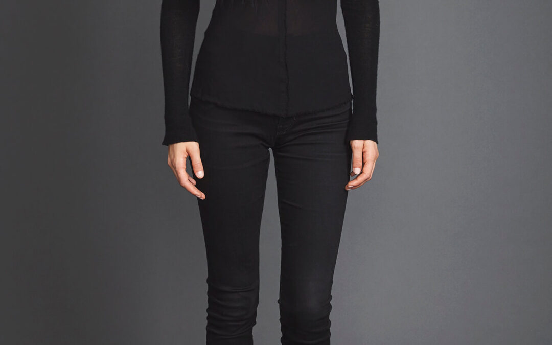 Lapel Cross-Through Collar in Soft Emerald