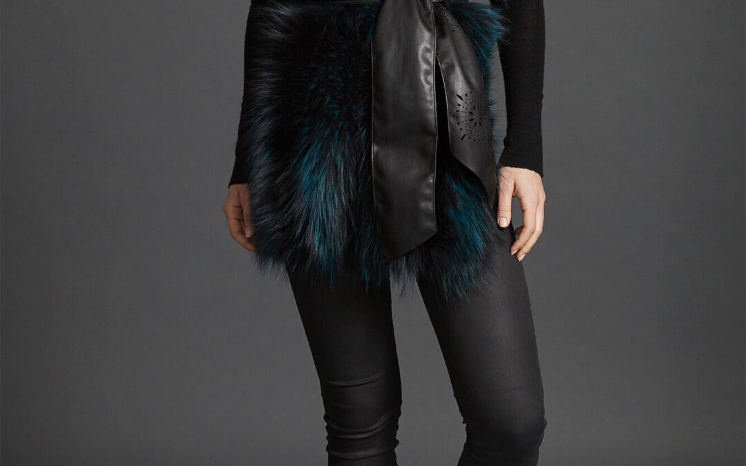 Nehru Collar Stole in Electric Teal