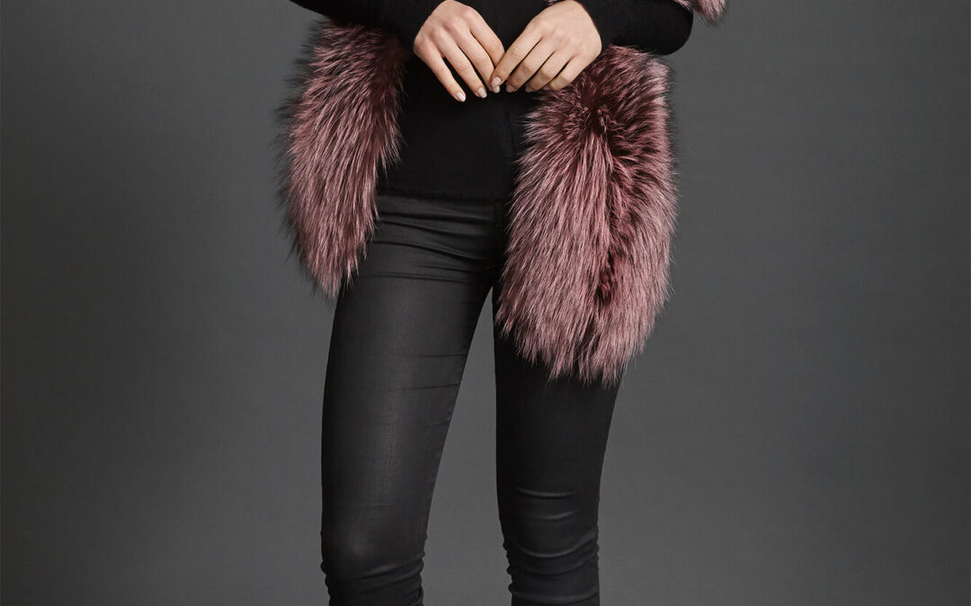 Nehru Collar Stole in Rose Quartz