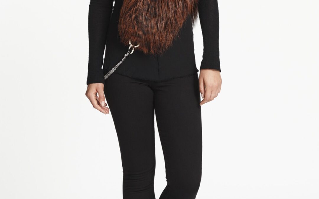 Chained Stole in Orange