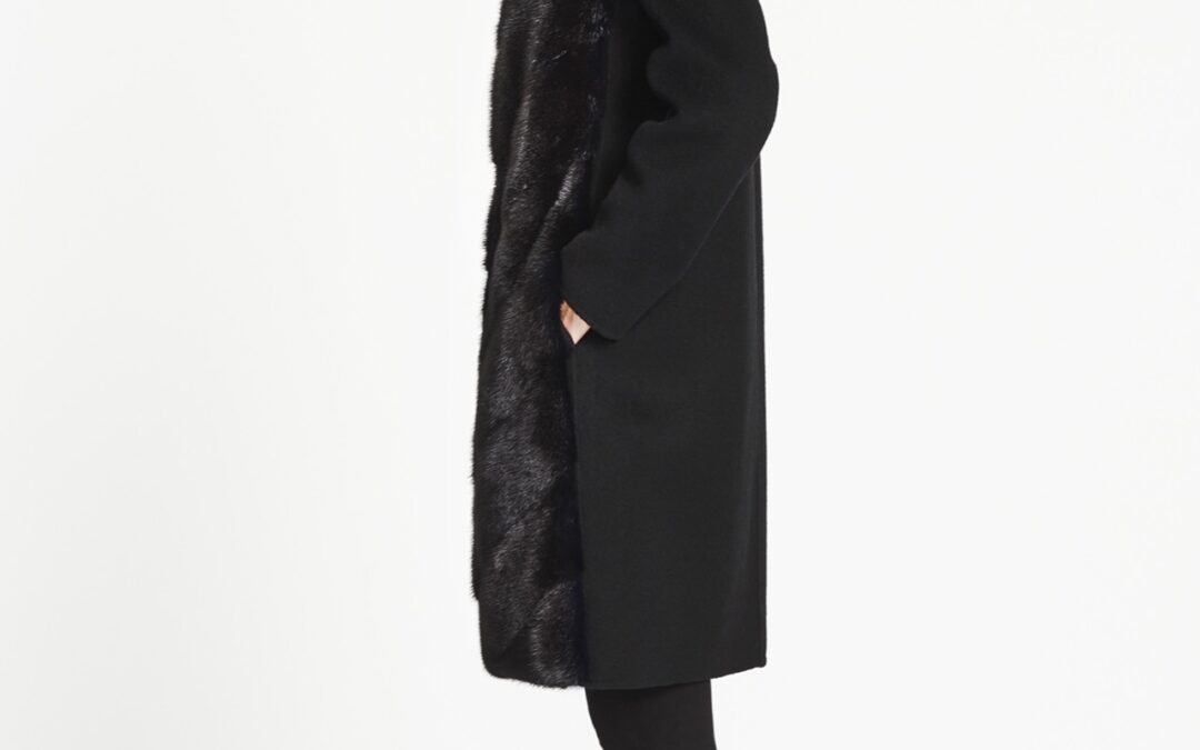 Collarless Coat Black