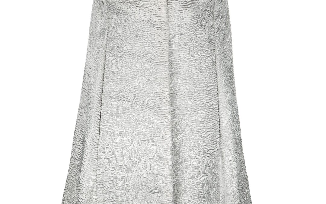 Collarless Cape in Metallic Velvet
