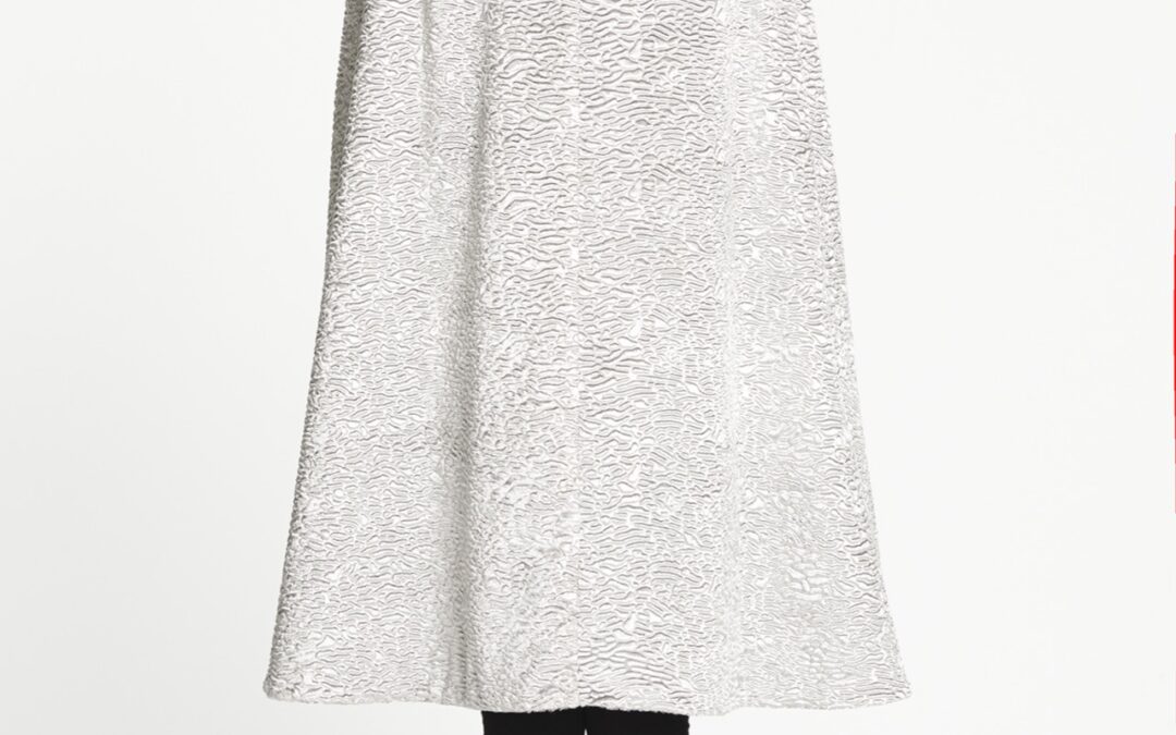 Collarless Cape in Metallic Velvet