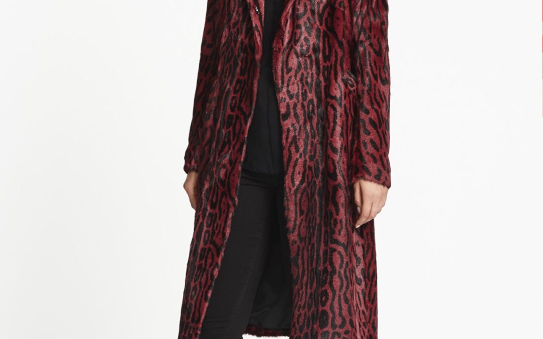 Leopard Print Coat Ruby