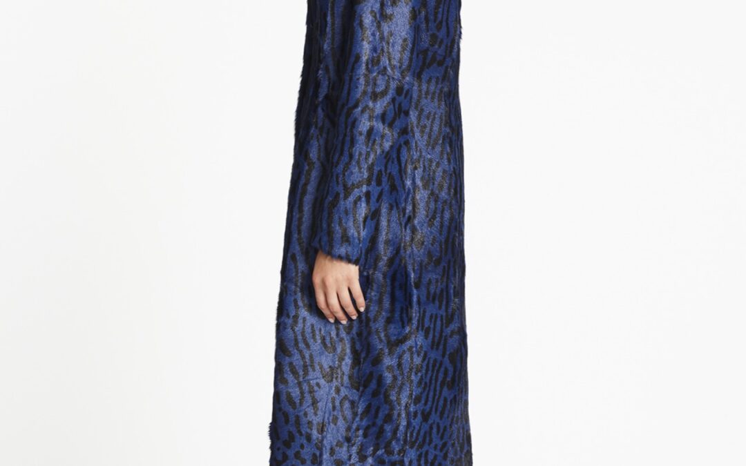 Leopard Print Coat Sapphire