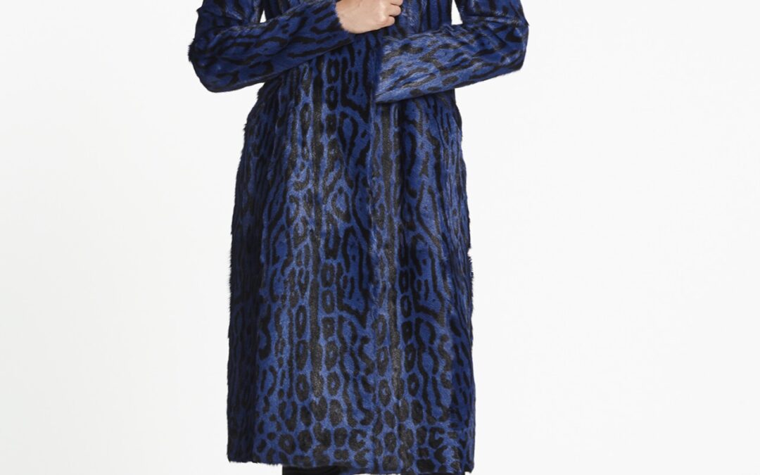 Leopard Print Coat Sapphire