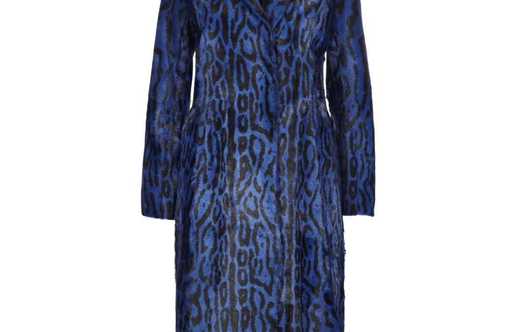 Leopard Print Coat Sapphire