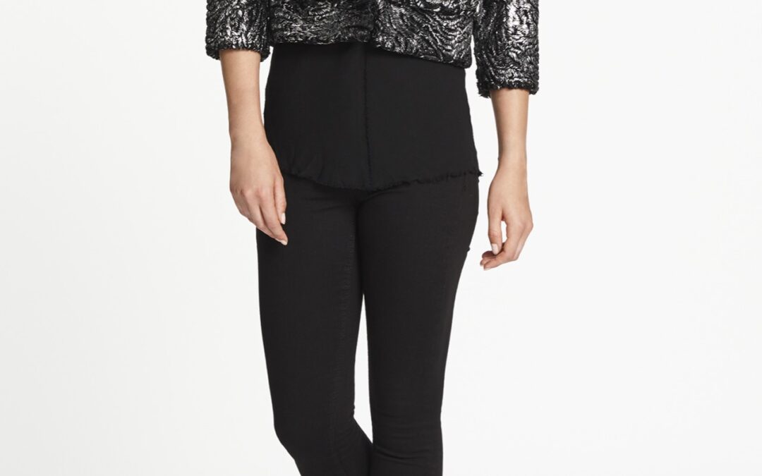 Cropped Jacket in Metallic Swakara