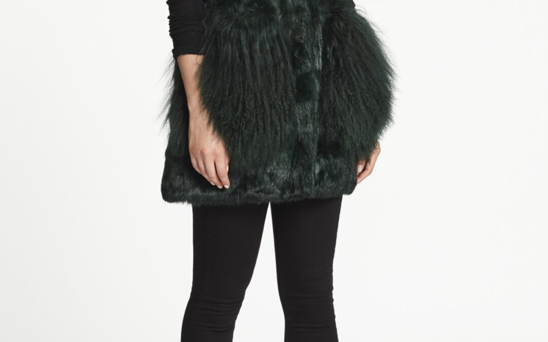 Nehru Gilet in Forest Green