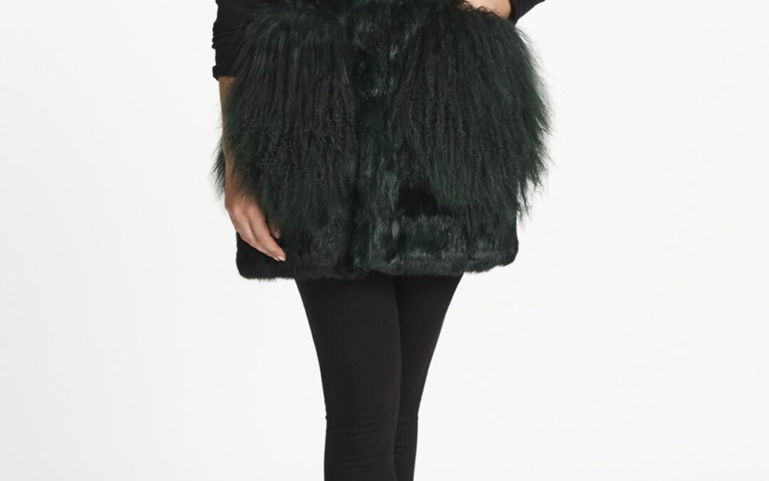 Nehru Gilet in Forest Green