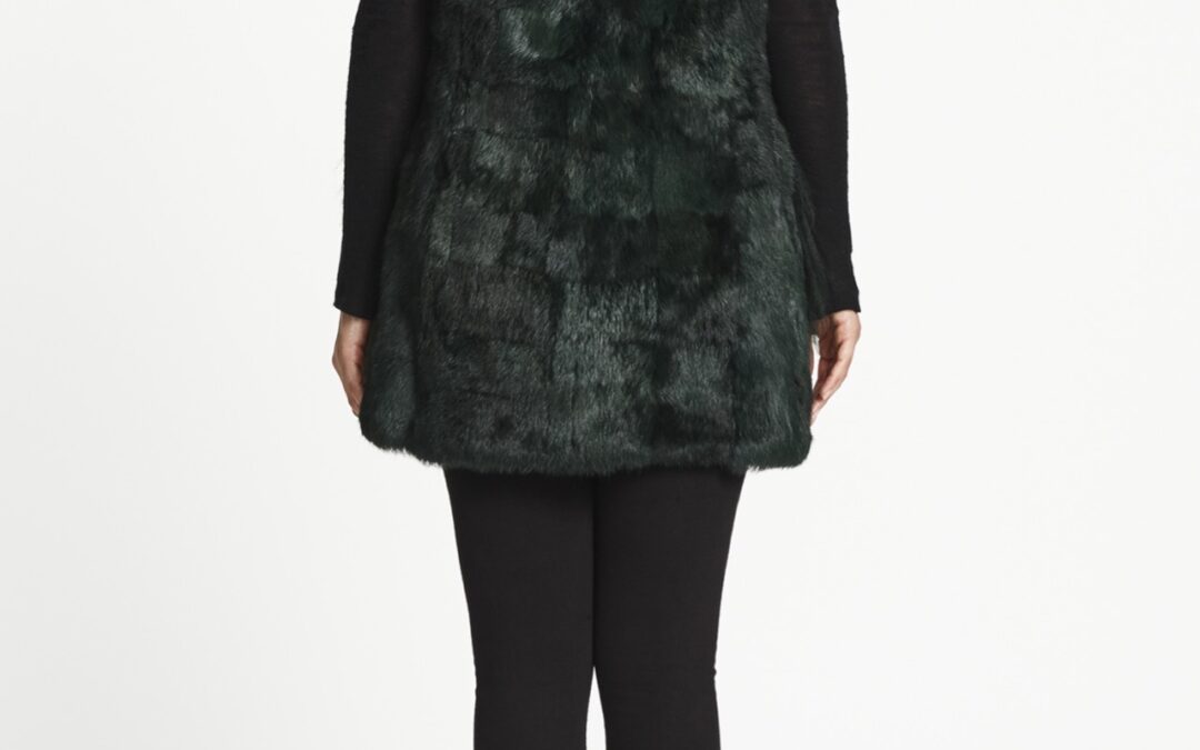 Nehru Gilet in Forest Green