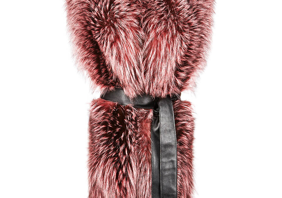 Nehru Collar Stole in Rose Quartz