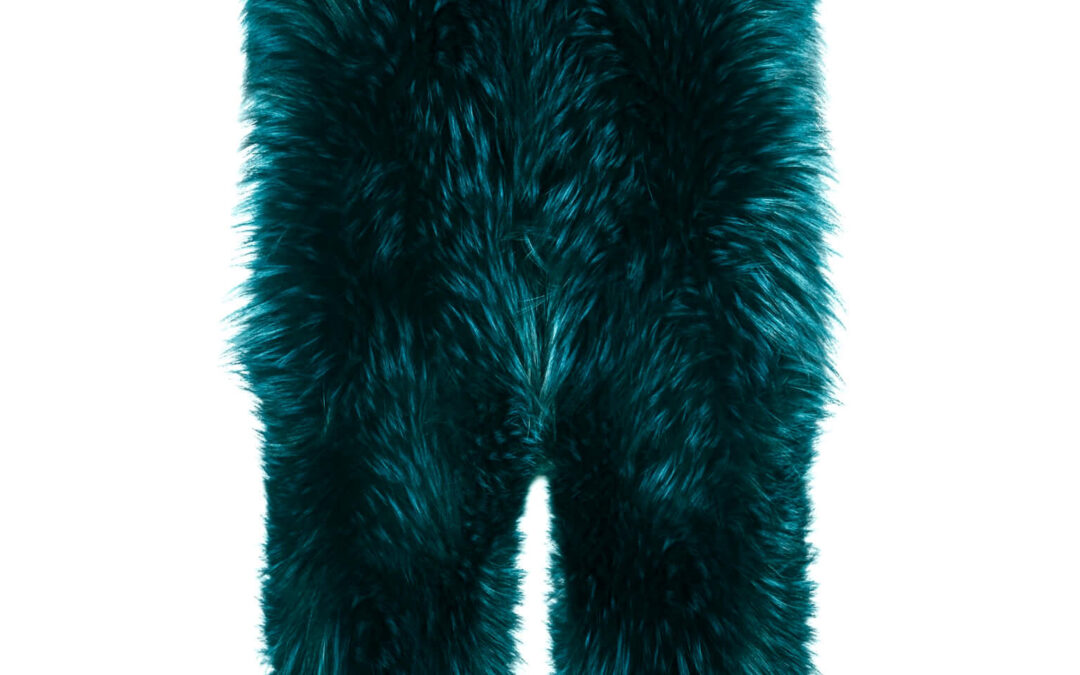 Nehru Collar Stole in Electric Teal