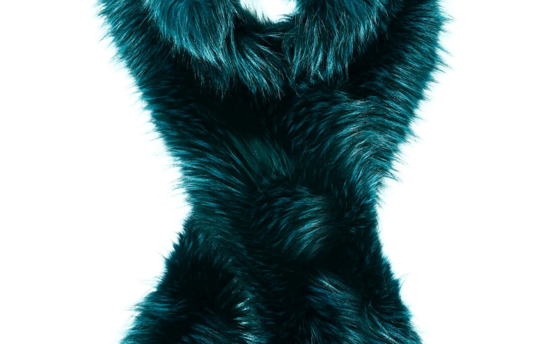 Nehru Collar Stole in Electric Teal